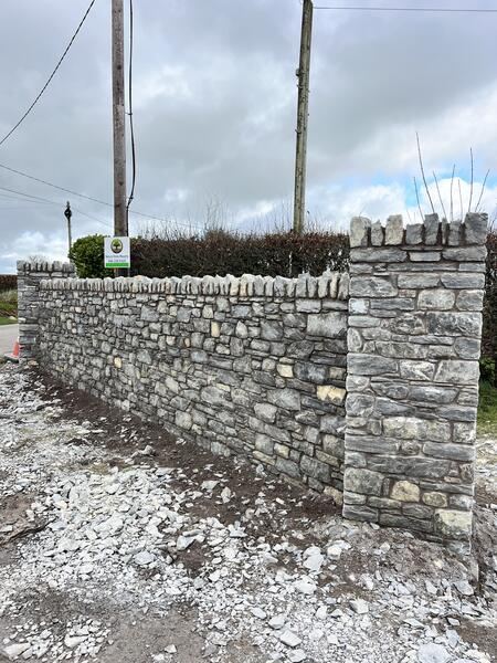 Dry stone wall with pillar, Cork