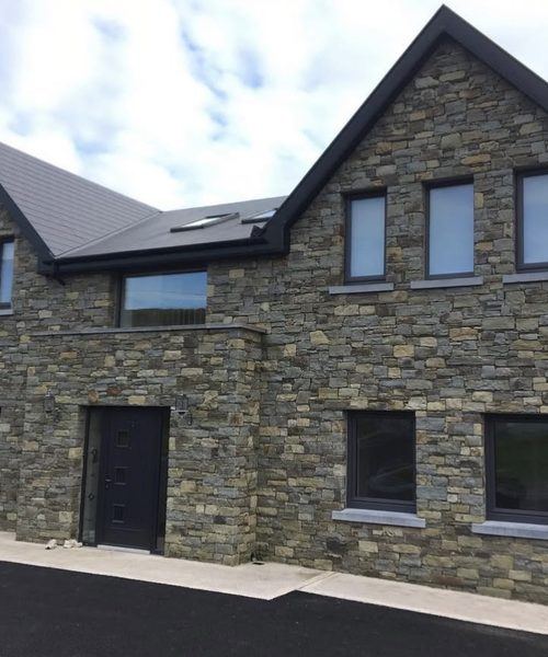 Natural stone dwelling with stone porch, Co. Cork