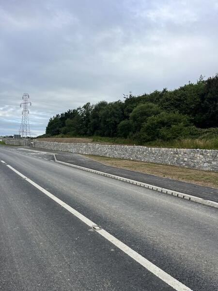 M28 Motorway natural stone boundary wall