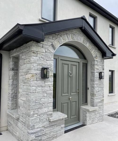 Stone porch with slate roof detail, Co. Cork